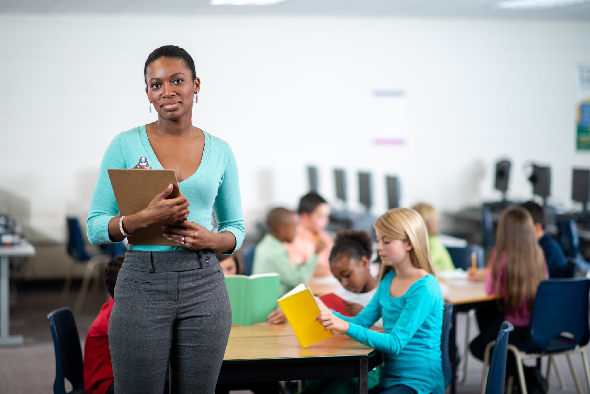 Teacher leading classroom with PBIS approach